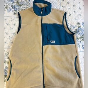 Mountain Equipment Company Teal and Cream Fleece Vest